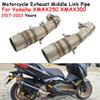 Slip On Motorcycle Exhaust Escape Middle Mid Link Pipe Connecting 51mm Moto Muffler For Yamaha XMAX 250 300 XMAX250 XMAX300