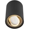 Surface-Mounted Halogen Spot Tube Movable Luminaire Amat-M Gu10 Round Black-Gold