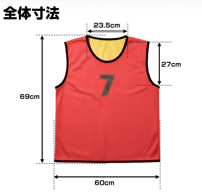 Numbered Bibs for Soccer and Basketball Adult [INDIVE] (Numbers 1-12, Blue/Orange, Size)