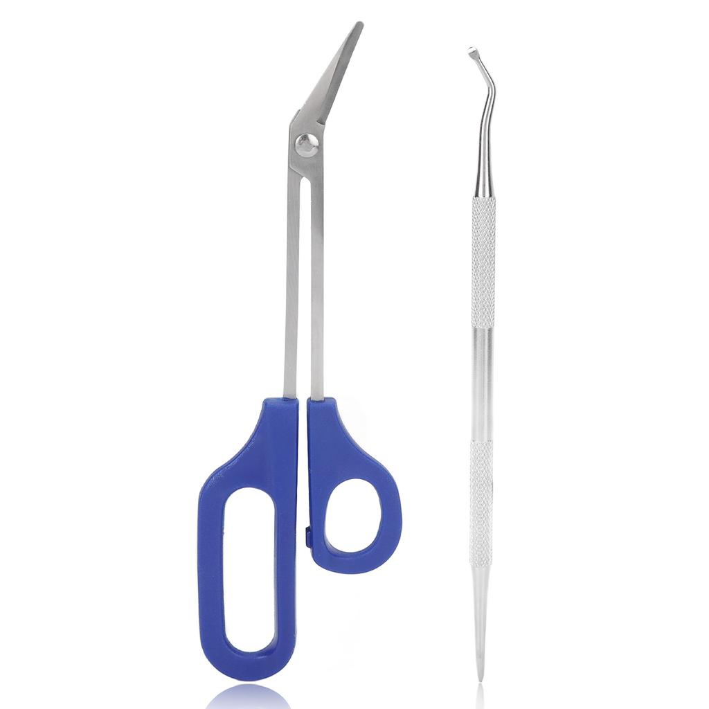 Long Handled Toenail Scissors Easy To Hold Nails File Pedicure Nail Tool Set for Dead Skin
