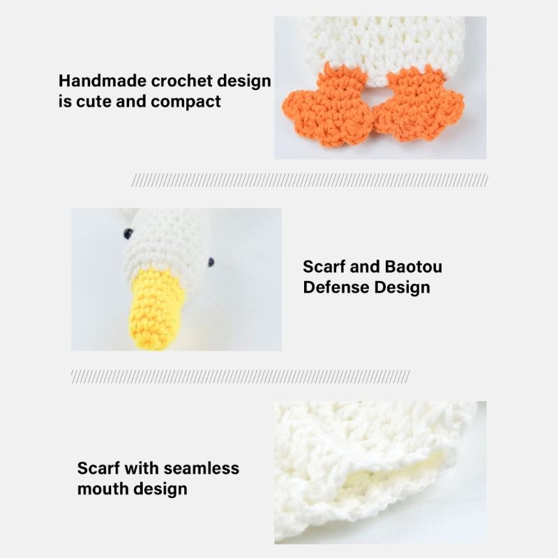 Cute Duck Designs Children's Scarf Knitted Soft Warm Cartoon Pattern for Boys and Girls Outdoor Activity Neck Warmer