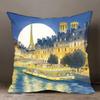 Living Scenery Pattern Pillowcase Dormitory Decoration Office Living Room Sofa Home Pillowcase