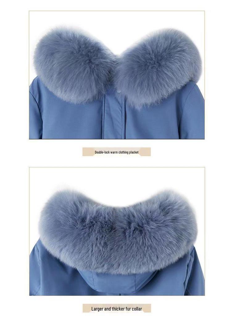 Parker Women's Korean-Style Long Winter Coat - Loose, Large-Size Down Cotton Jacket
