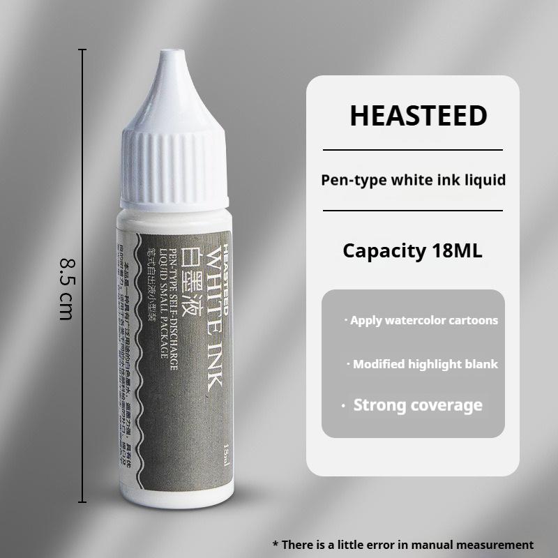 White High-gloss Watercolor Ink 18/35ML Opaque White Ink Hand-painted Comic Pigment for Art Painting Highlights Corrections
