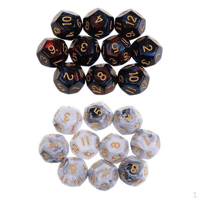 20 Pièces D12 Polyèdre à 12 Faces pour Jeux de Société