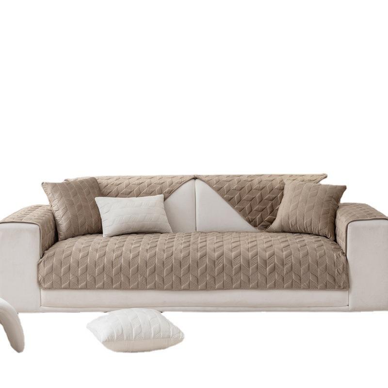 Simple Winter Sofa Cushion Winter Netherlands Velvet Short Plush Cushions Seat Cushions Cover Towel Sofa Cover Non-Slip Thickened
