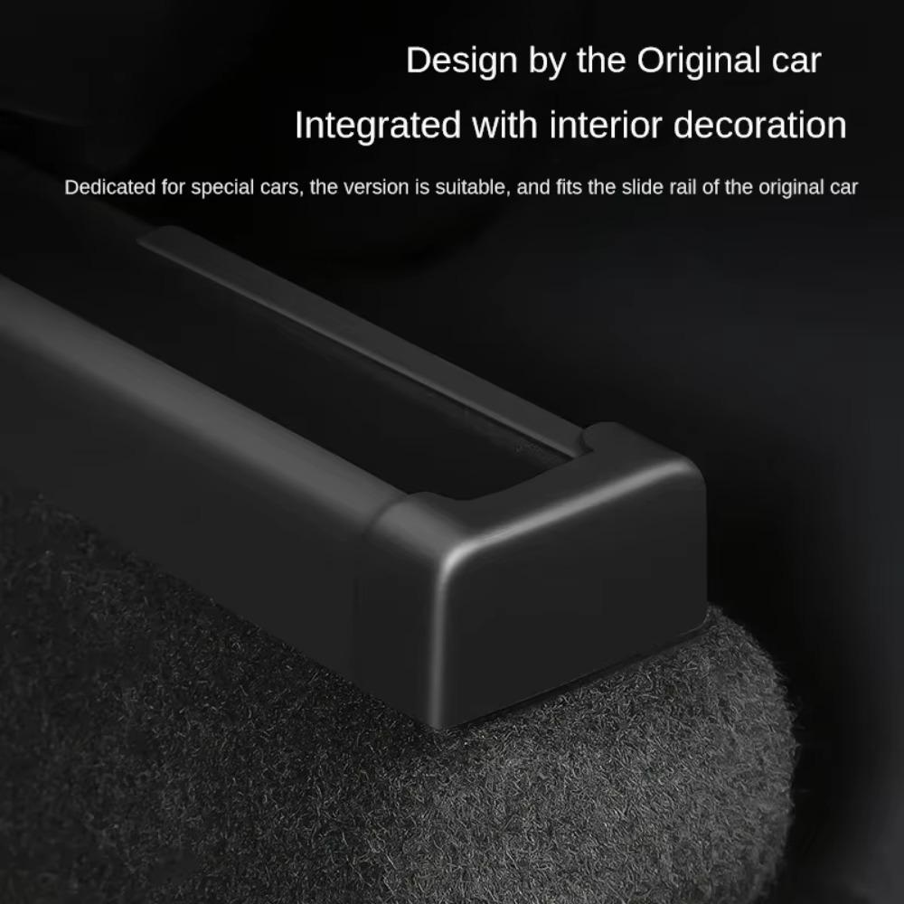 4pcs Rear Seat Slide Rail Anti-Kick Rubber Plug Protective Cover Cap Auto Car Interior Accessories for Tesla Model Y Model 3