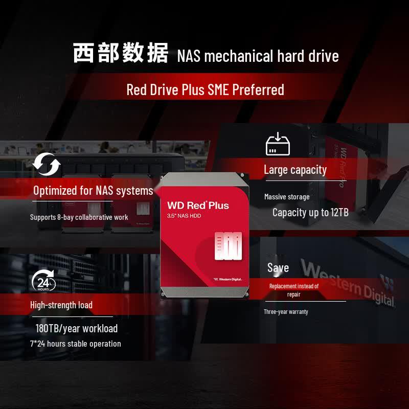 

WD Red Plus NAS Hard Drive 12TB