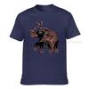 Elephant Folk Art Tshirt Unisex Black Tshirts Elephant Print Tops Adult Cotton Clothes Africa Style Tee Shirt Unique Birthday Gift