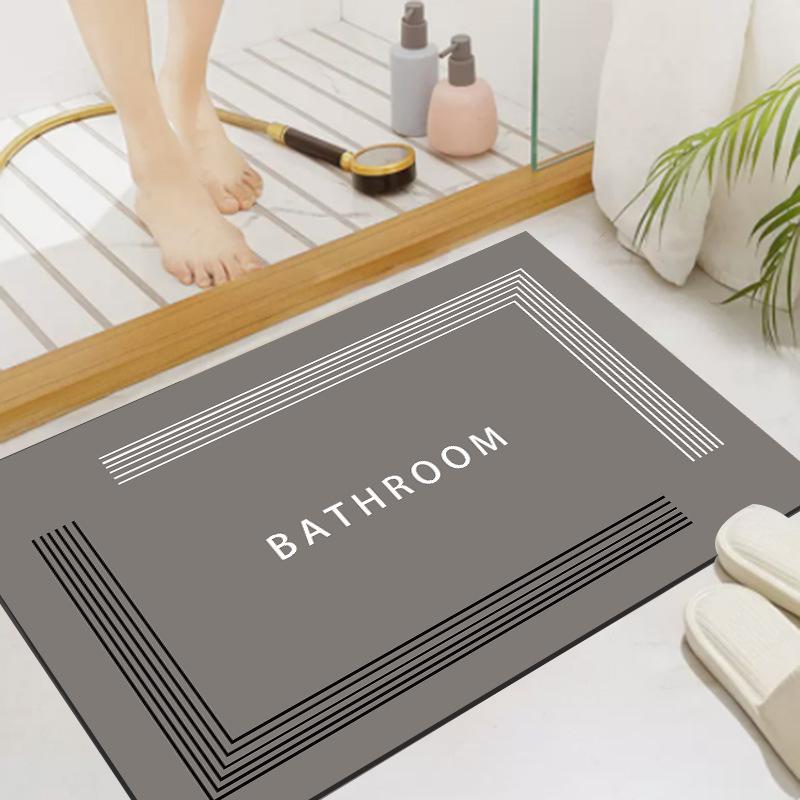 Diatom Mud Bathroom Mat: Soft, Absorbent, Non-Slip, Quick-Drying Custom Foot Mat