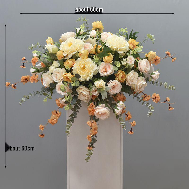 Luxury Business Podium Stand with Artificial Flower Decoration: Perfect for Speeches or Kindergarten Events