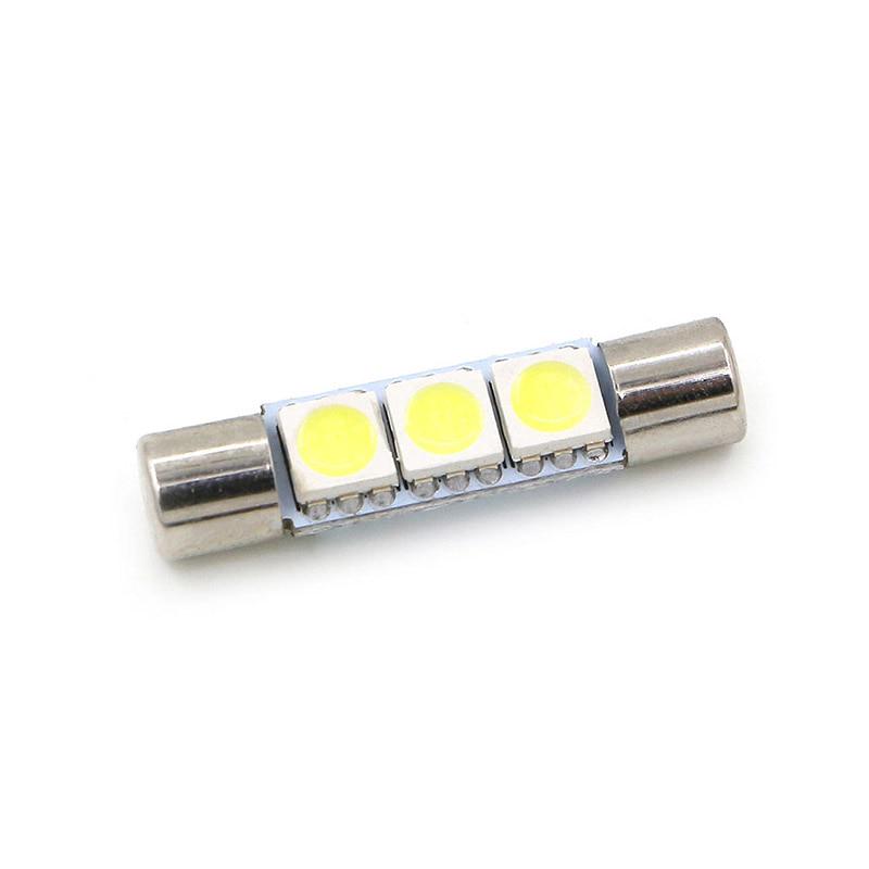 6 x Xenon White T6 28MM 4SMD LED For Car Vanity Mirror Light Sun Visor JDM 6641