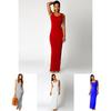 Elegante Abito Maxi Bodycon Senza Maniche da Donna per Spiaggia Casual e Uso Quotidiano