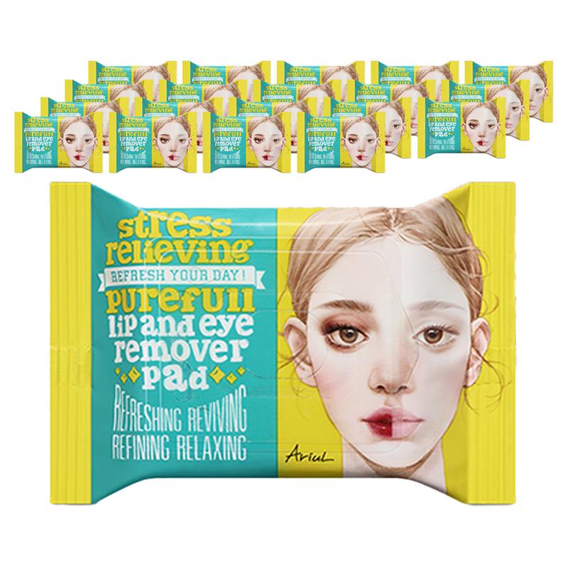 Ariul Stress Relieving Pureful Lip & Eye Remover Pads 30p, 55g, 20 pcs