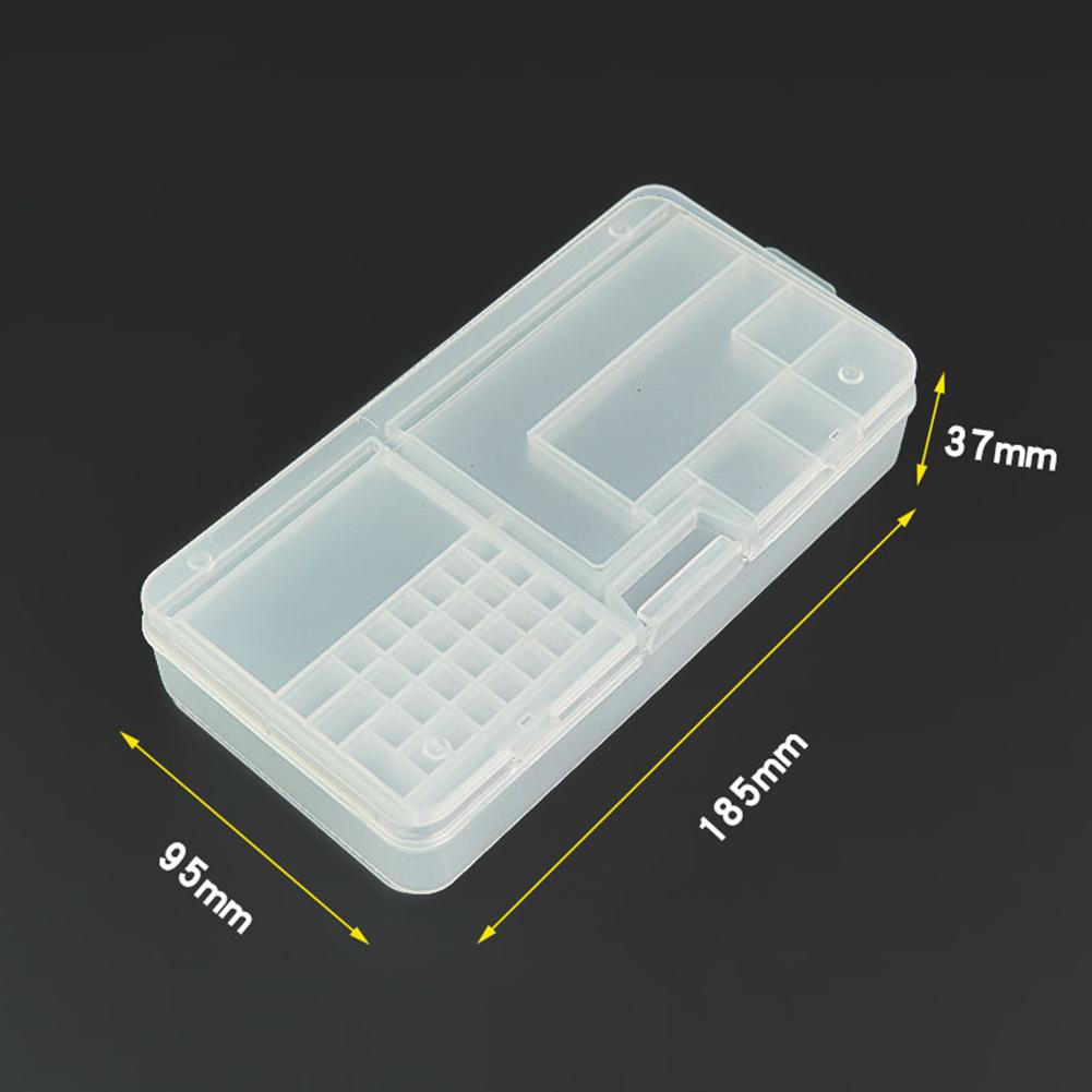 1x Transparent Rectangle PVC Storage Box Screw Holder Case Organizer Container Tool Box Designed Fit For Smart Phone Repair