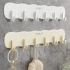 Wall Mounted Six Rows Hooks Heavy Duty Kitchen Storage Hook Towels Robe Hook  Home Organization