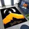 3D Lovely Beauty and The Beast Cartoon Rug for Bedroom Living Room Sofa Home Doormat Decor, Large Kids Play Non-slip Floor Mat