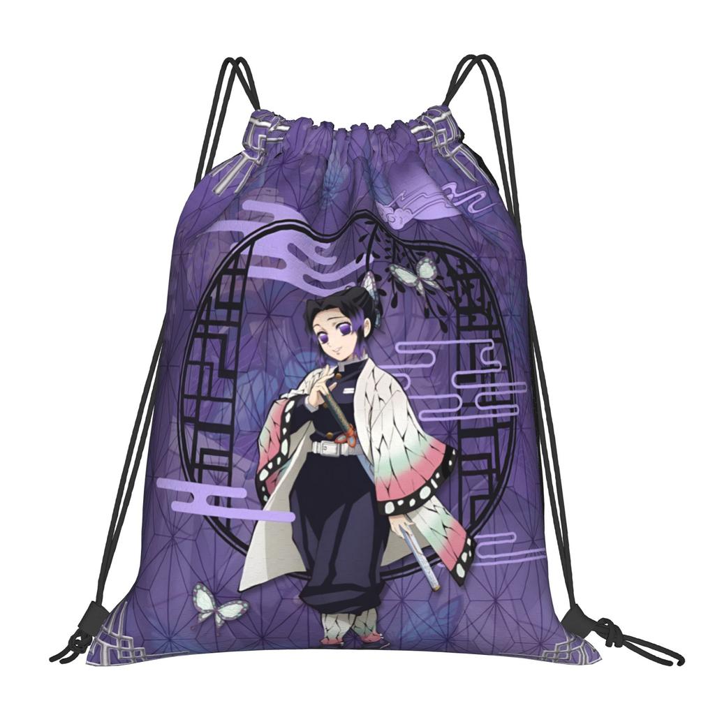 Custom Demon Slayers Drawstring Bags Women Men Lightweight Kokushibo Sports Gym Storage Backpack
