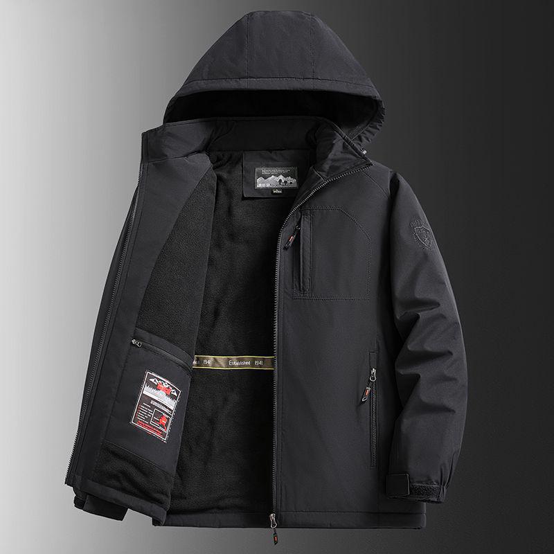 Men's High-End Windproof Fleece Jacket - Autumn/Winter Casual Outdoor Workwear