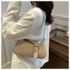 Chic Faux Leather Underarm Bag for Women Trendy Single Shoulder Crossbody Purse Fashionable French Style Daily Handbag CLE