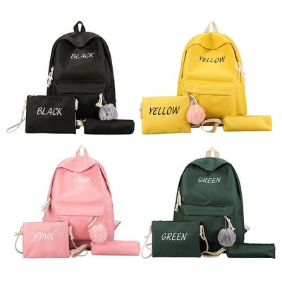 4Pcs/Set Ball Backpack Pen Bags Travel Women Shoulder School Bags