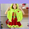 Grinch Kinderkostüm Mit Umhang Und Kleid Für Weihnachtsfeier Kostüm