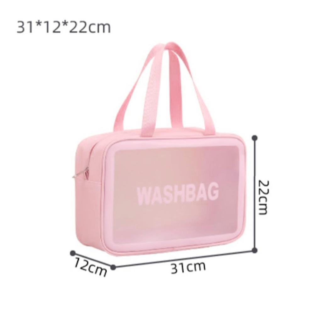 Women Men PU Toiletry Bag Portable Translucent Waterproof Makeup Cosmetic Bag Toiletry Organizer for Accessories