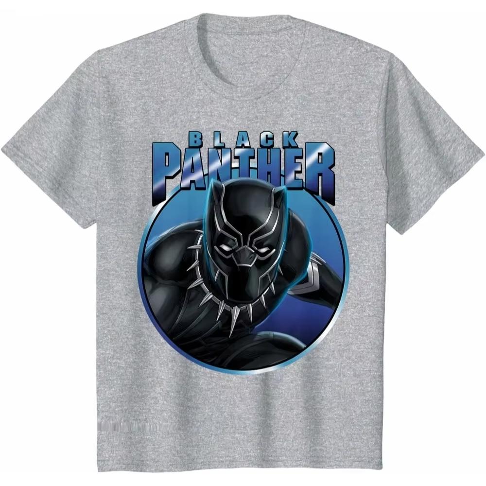 Black Panther Marvel TShirt Movie Poster Unisex Short Sleeve Breathable Cotton Regular Fit Crew Neck Trendy Top for All Genders