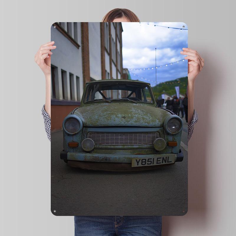 Vintage Car Front View Poster Customized Vintage Metal Signs Wall Art Retro Tin Plaque for Garage Decoration Bedroom Decorations