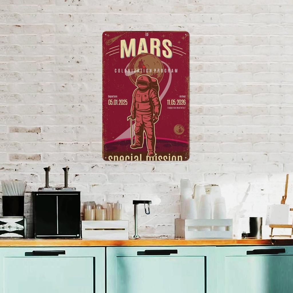 1 Stück Rustikales Gealtertes Blechschild mit Klassischem Rost-Finish für die Innenwanddekoration, Wählen Sie zwischen 20x30cm oder 30x40cm