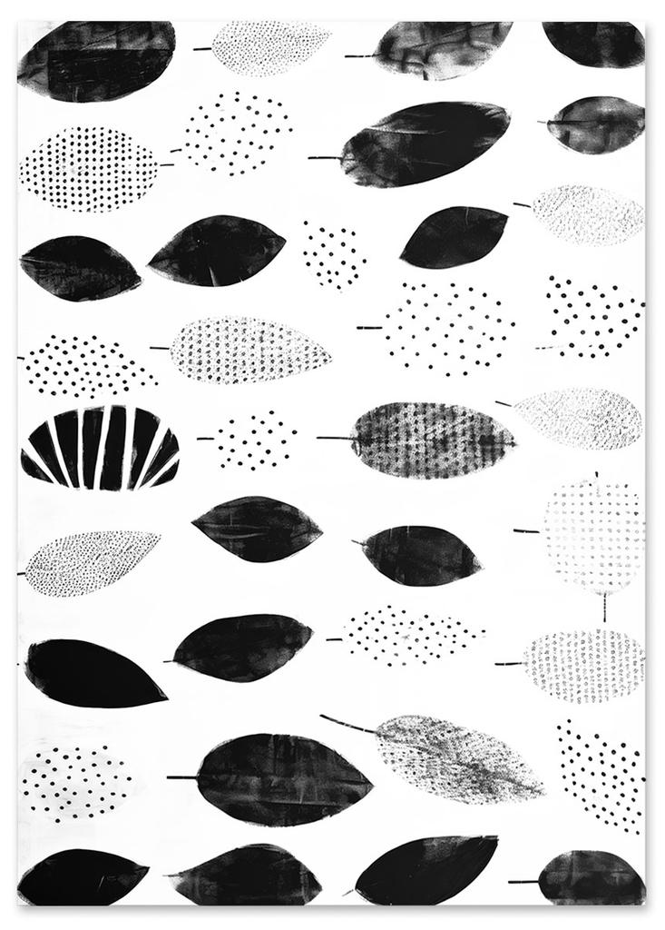 Poster Black Leaves
