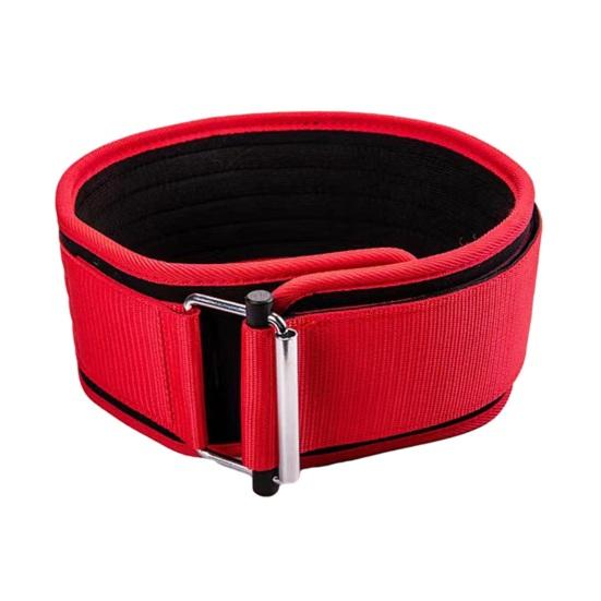 

Пояс для важкої атлетики зі швидкою фіксацією для чоловіків і жінок Зручний регульований поперековий відділ і підтримка спини Пояс для станової тяги в тренажерному залі для бодібілдингу, присідань, хрест XL червоний