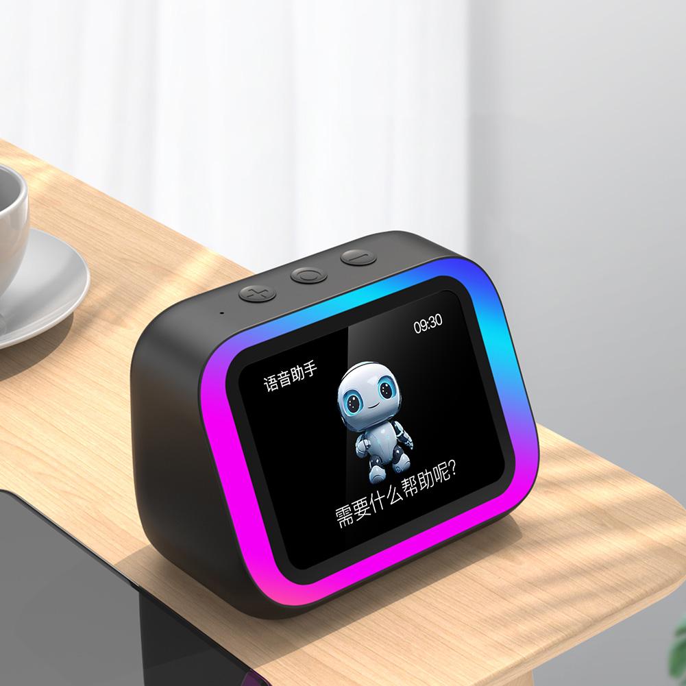 Smart Speaker Voice Assistant Portable BT Speaker with RGB Lights Home Speaker for Home