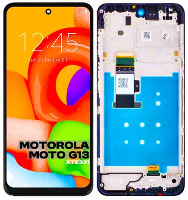 Original LCD Display + Touch Screen Motorola Moto G13 XT2331 XT2331-2 (Remanufactured) Black Frame