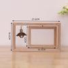 6 Inch Wooden Photo Frame Rotatable with Pendant Rotating Picture Frame Handmade Natural Wood Finish Double Sided Frame