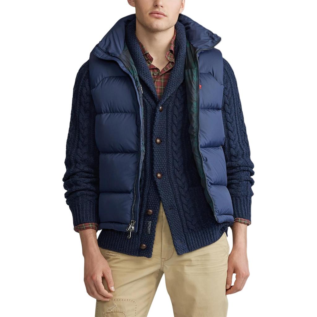 Polo Ralph Lauren SS26 Sleeveless Embroidered Pony Logo Stand Collar Down Vest Men vest 710968282-002