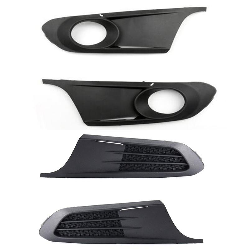 2Pcs Left Right Bumper Grille Grill Cover Foglamp Light Cover for VW Jetta MK6 2011 2012 2013 2014 5C6853665 5C6853666