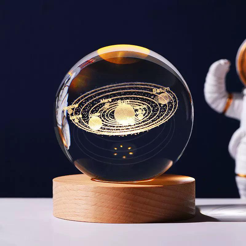 Starry Sky Luminous Crystal Ball Night Light - Desktop Ornament and Gift for Birthdays or Graduations