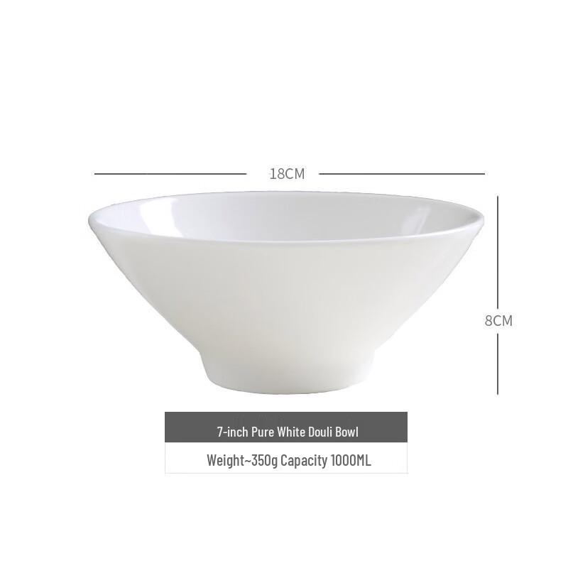 

Japanese Style White Ceramic Conical Bowl