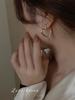 Simple Temperament Love Silver Needle Earrings New Trendy Retro Earrings Women's High-end Niche Design