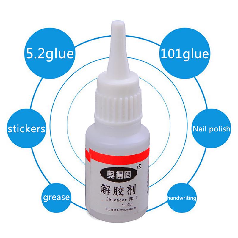 Uv Super Glue Debonder Adhesive Remover Removal Cleaner 20G Bottle Kit Lot