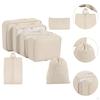 Packing Cubes for Suitcase Luggage Organizers Camping Travelling 7 Piece Beige