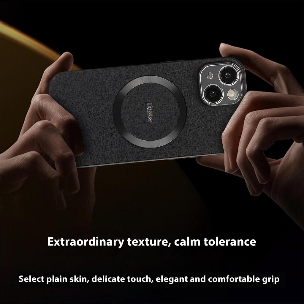 DEKKER For iPhone 15 Case Compatible with MagSafe PU+TPU Phone Back Cover