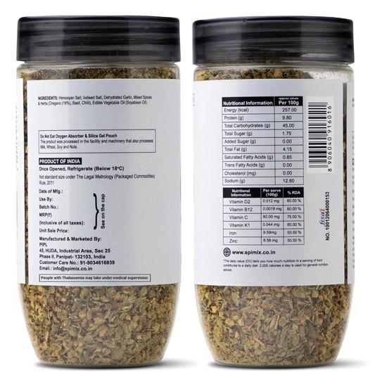 SPIMIX Oregano Seasoning for Pasta, Pizza & Italian Dishes | 100g |Made Healthier with Vitamin B12 & D and Himalayan Pink Salt & Herbs