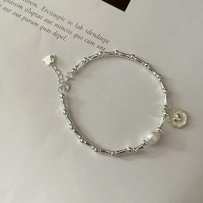 925 Silber Armband Teilweise Perlen Knoten Armbänder für Damen Mode Luxus Design Perlen Charm Armband Party Schmuck