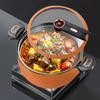 Universal Non-Stick Enamel Micro-Pressure Cooker for Soup and Stew, Compatible with Gas and Induction Stoves