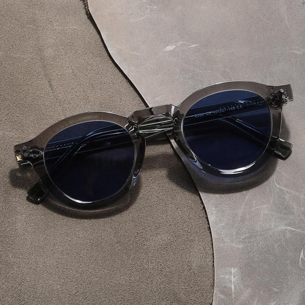 New Fashion Classic Retro Oval Frame Thickened Sunglasses Ocean Film Small Frame Street Photo Sun Glasses Female Glasses