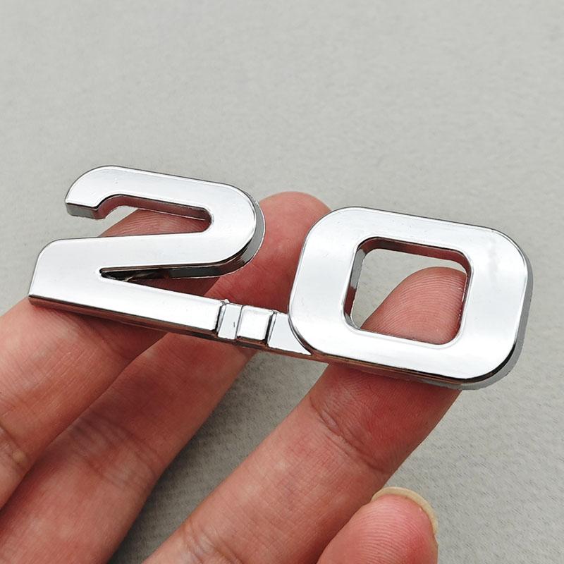 3D Metal Car Sticker Logo 1.5 1.8 2.0 2.2 2.4 2.5 2.8 3.0 T Rear Trunk Badge for Toyota Hyundai Nissan Mazda Honda Accessories DD5