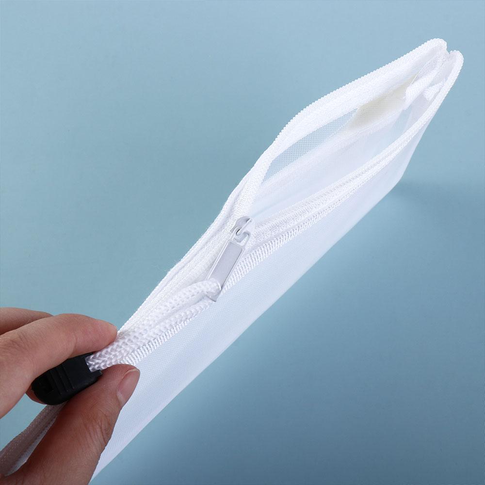 Pencil Case File Folder Double Mesh Pencil Bag School Stationery Supplies Cosmetic Storage Bag