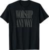 Camiseta Cristiana con Mensaje "Adora de Todos Modos" y Aspecto Desgastado
